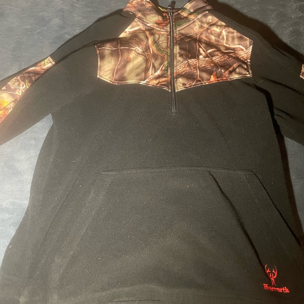 Browning Black and Camouflage Quarter-Zip Pullover